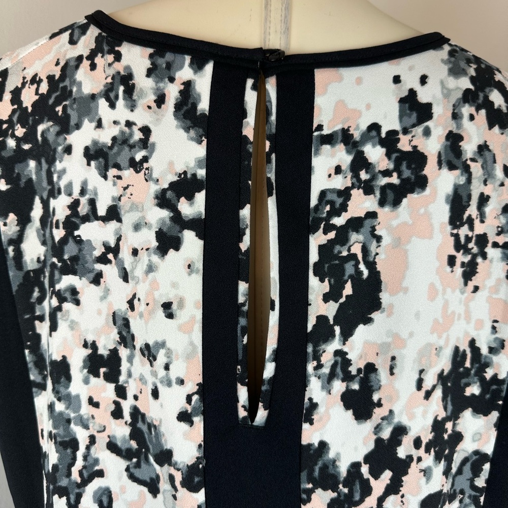 BANANA REPUBLIC Black White Grey & Pink Dress | Size 12 | Business Career Office - Picture 6 of 12